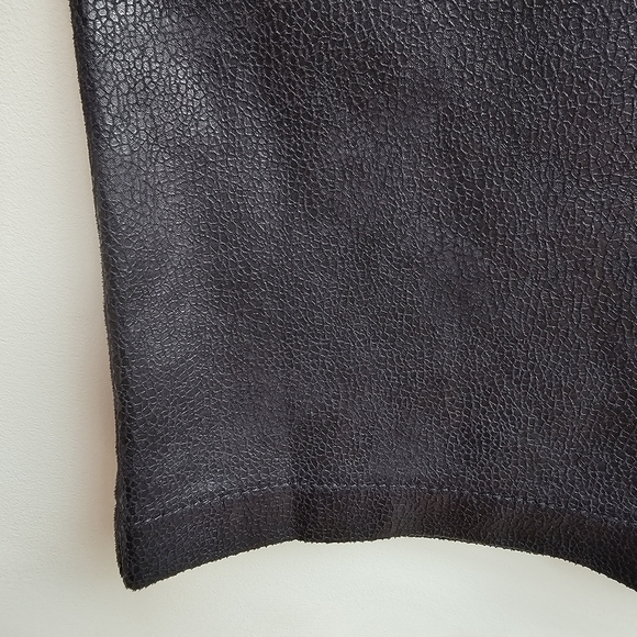 Ravel Black Faux Leather Dress with Sheer Neckline, Size Medium - Picture 6 of 12